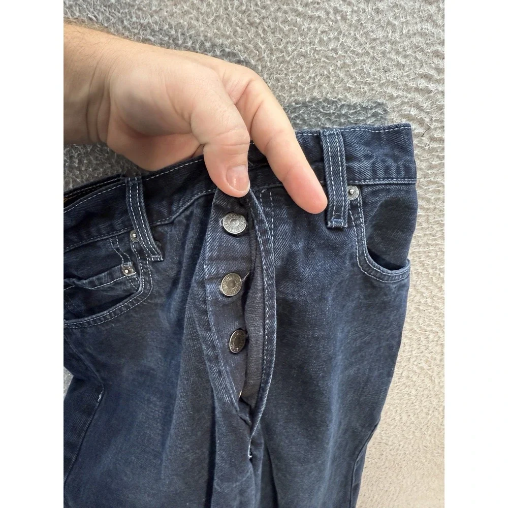 Vintage Levis 501 XX Jeans Mens 33x34 Blue Button Fly Workwear Grunge Skater Y2K